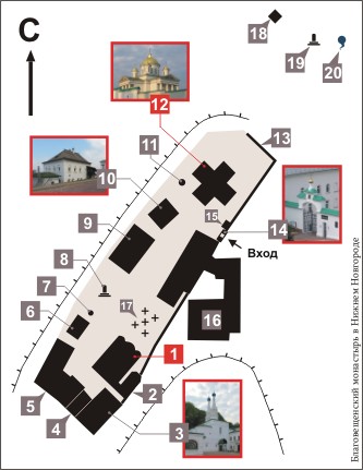 План Благовещенского монастыря