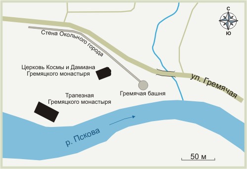 Карта окрестностей Гремяцкого монастыря
