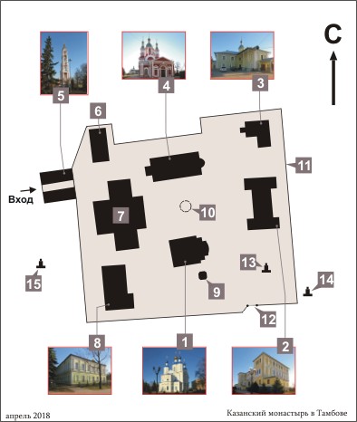 План Казанского монастыря в Тамбове