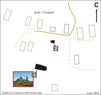 План Кирилло-Сырьинского монастыря