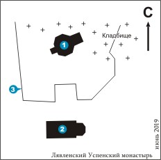 План Лявленского Успенского монастыря