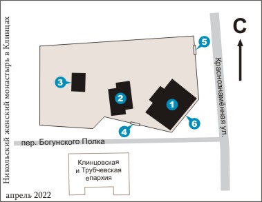 План Никольского монастыря в Клинцах