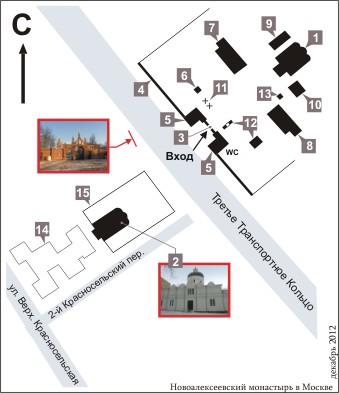 План Новоалексеевского монастыря