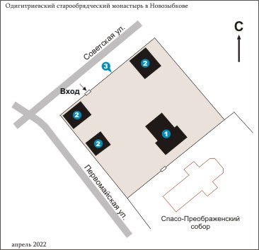 План Одигитриевского монастыря в Новозыбкове
