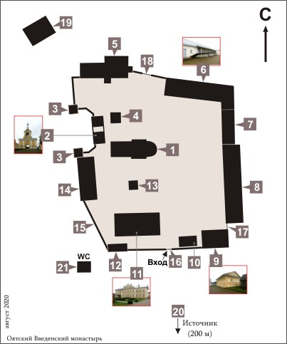 План Оятского Введенского монастыря