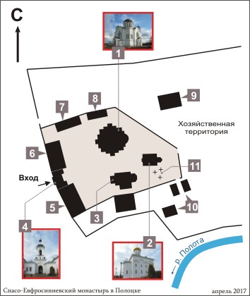 План Спасо-Евфросиниевского монастыря