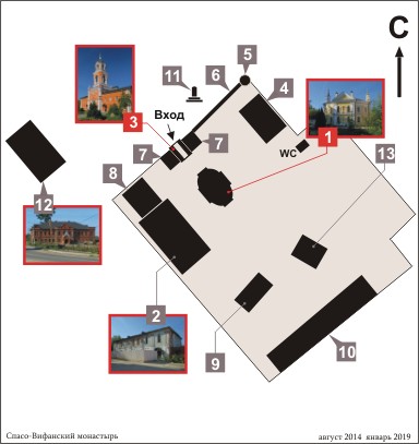 План Спасо-Вифанского монастыря