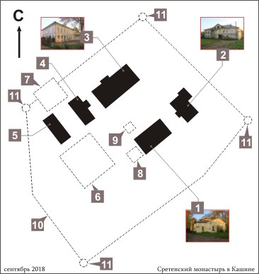 План Сретенского монастыря в Кашине