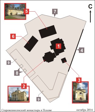 План Старо-Вознесенского монастыря