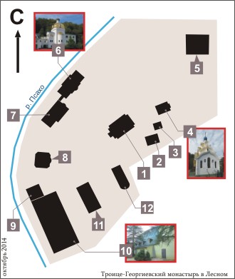 План Троице-Георгиевского монастыря