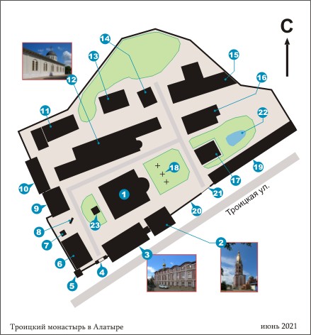 План Троицкого монастыря в Алатыре