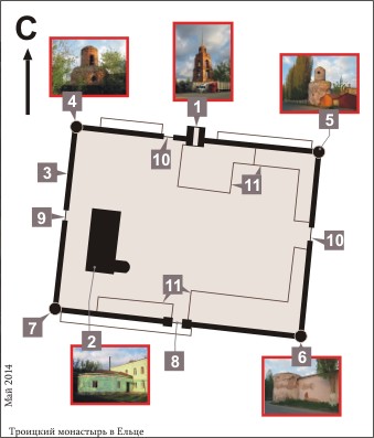План Троицкого монастыря
