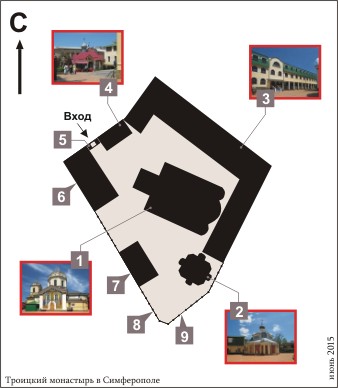 План Троицкого монастыря в Симферополе