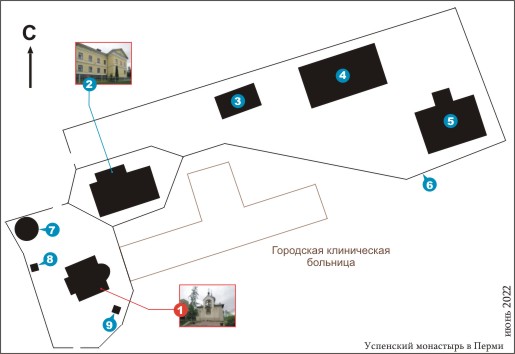 План Успенского монастыря в Перми