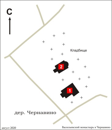 План Васильевского монастыря в Чернавино