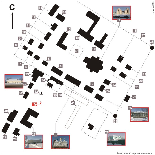 План Выксунского Иверского монастыря