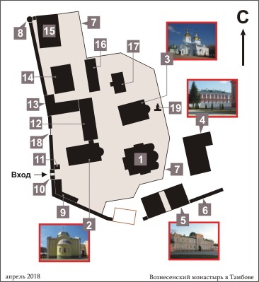 План Вознесенского монастыря в Тамбове