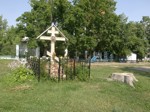 Поклонный крест на месте церкви Сергия Радонежского в Благовещенском монастыре в Киржаче