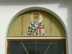 Мозаичное изображение св. Николая в Черноостровском монастыре в Малоярославце
